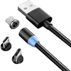 Magnetinis įkrovimo kabelis 3 in 1: Micro USB / Type-C / Lightning, 1 m