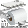 Galicja Laikiklis na papier toaletowy su półką chrom sidabrinė do łazienki toalety wc