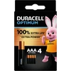 Duracell OPTIMUM LR03 AAA elementai OP2400, 4 vnt.