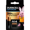 Duracell OPTIMUM LR6 AA elementai OP1500, 4 vnt.