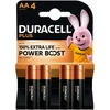 Duracell PLUS Power Boost LR6 AA elementai MN1500, 4 vnt.