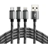 Štai vertimas: everActive 1.2 m USB-A 2.4 A pintas kabelis trys viename (micro-USB, USB-C, Lightning) CBB-1.2MCI