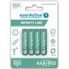 everActive Infinity paruoštas naudojimui 550mAh AAA akumuliatorius, 4 vnt.