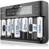 everActive profesionalus 8 x Ličio ir AA/AAA/C Ni-MH + 2 x 9V NiMH akumuliatorių kroviklis UC800