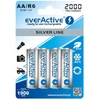 everActive Sidabrinis Line paruošta naudojimui 2000mAh AA akumuliatorius, 4 vnt.
