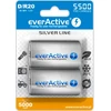 everActive Sidabrinis Line Ready to Use 5500mAh D akumuliatorius, 2 vnt.