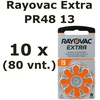 Rayovac Extra elementai klausos aparatams PR48 13, 80 vnt.
