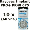 Rayovac Implant PRO+ elementai kochleariniams implantams PR44 675, 60 vnt.