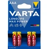 Varta Longlife Max Power AAA elementas, 4 vnt.
