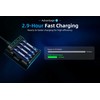 Xtar 1,5V 2500mAh AA įkraunamas elementas, 4 vnt. + dėklas