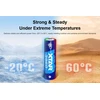 Xtar 1,5V 2500mAh AA įkraunamas elementas su įkrovos lygio indikatoriumi, 4 vnt. + dėklas