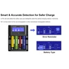 Xtar 4 x Ni-MH ir 1.5V Li-ion AA/AAA akumuliatorių kroviklis su LCD ekranu L4 PRO