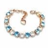Diamond Sky Jewelry Apyrankė moterims DiamondSky „Tau II (Aquamarine Mėlyna / Crystal)“ su Swarovski kristalais