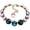 Diamond Sky Jewelry Apyrankė moterims DiamondSky „Vortex II (Emerald, Aurora Borealis)“ su Swarovski kristalais