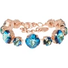 Diamond Sky Jewelry Apyrankė moterims DiamondSky „Akinantis Spindesys (Bermuda Mėlyna)“ su Preciosa kristalais