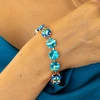 Diamond Sky Jewelry Apyrankė moterims DiamondSky „Vortex (Bermuda Mėlyna)“ su Preciosa® kristalais