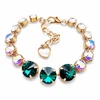 Diamond Sky Jewelry Apyrankė moterims DiamondSky „Vortex II (Emerald / Aurora Borealis)“ su Swarovski kristalais
