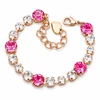 Diamond Sky Jewelry Apyrankė moterims DiamondSky „Klasika II (Light Rose, Crystal)“ su Swarovski karoliukais