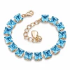 Diamond Sky Jewelry Apyrankė moterims DiamondSky „Princess (Aquamarine Mėlyna)“ su Swarovski kristalais