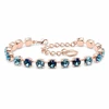 Diamond Sky Jewelry Apyrankė moterims DiamondSky „Klasika III (Bermuda Mėlyna / Aquamarine)“ su Swarovski kristalais