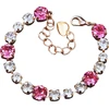 Diamond Sky Jewelry Apyrankė moterims DiamondSky „Klasika II (Light Rose, Crystal)“ su Swarovski karoliukais