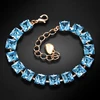 Diamond Sky Jewelry Apyrankė moterims DiamondSky „Princess (Aquamarine Mėlyna)“ su Swarovski kristalais