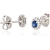 Diamond Sky Jewelry Auksiniai auskarai-vinukai su deimantais ir safyrais „Ferro“