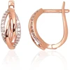 Diamond Sky Jewelry Auksiniai auskarai su cirkoniais „Jūros Banga V“