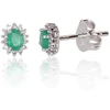 Diamond Sky Jewelry Auksiniai auskarai su deimantais ir smaragdais „Ferro III“