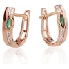 Diamond Sky Jewelry Auksiniai auskarai su deimantais ir smaragdais „Dangaus Dovana III“
