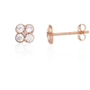 Diamond Sky Jewelry Auksiniai auskarai-vinukai su cirkoniais „Auksinė Gėlė“