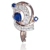 Diamond Sky Jewelry Auksiniai auskarai su deimantais ir safyrais „Grotex VI“