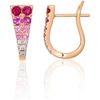 Diamond Sky Jewelry Auksiniai auskarai su deimantais ir rubinais „Skylar II“