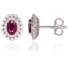 Diamond Sky Jewelry Auksiniai auskarai su deimantais ir rubinais „Ferro V“