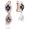 Diamond Sky Jewelry Auksiniai auskarai su deimantais ir safyrais „Aleksandrija V“