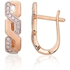 Diamond Sky Jewelry Auksiniai auskarai su cirkoniais „Auksinė Banga VIII“