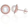Diamond Sky Jewelry Auksiniai auskarai su perlais „Sielos Veidrodis VI“