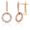 Diamond Sky Jewelry Auksiniai auskarai su deimantais „Omega“