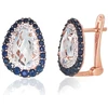 Diamond Sky Jewelry Auksiniai auskarai su deimantais, topazais ir safyrais „Charlotte II“