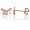 Diamond Sky Jewelry Auksiniai auskarai-vinukai su cirkoniais „Auksinis Drugelis VII“