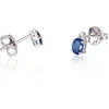 Diamond Sky Jewelry Auksiniai auskarai-vinukai su deimantais ir safyrais „Notika II“