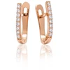 Diamond Sky Jewelry Auksiniai auskarai su cirkoniais „Šviesos Linija“