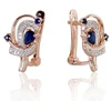 Diamond Sky Jewelry Auksiniai auskarai su deimantais ir safyrais „Grotex VI“