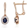 Diamond Sky Jewelry Auksiniai auskarai su deimantais ir safyrais „Sofia VI“