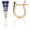 Diamond Sky Jewelry Auksiniai auskarai su deimantais ir safyrais „Skylar“