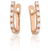 Diamond Sky Jewelry Auksiniai auskarai su cirkoniais „Šviesos Linija II“