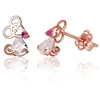 Diamond Sky Jewelry Auksiniai auskarai-vinukai su cirkoniais „Mouse“
