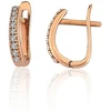 Diamond Sky Jewelry Auksiniai auskarai su cirkoniais „Šviesos linija VI“