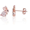 Diamond Sky Jewelry Auksiniai auskarai-vinukai su cirkoniais „Bunny“