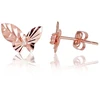 Diamond Sky Jewelry Auksiniai auskarai-vinukai su cirkoniais „Auksinis Drugelis VI“